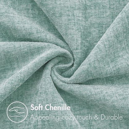 MIULEE Soft Chenille Throw Pillow Covers Aqua Green 16x16 Inch Pack of 2 - color: Aqua Green, size: 16" x 16" (Pack of 2)