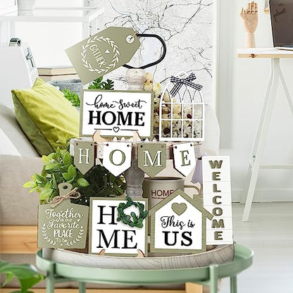 13 Home Tiered Tray Decor Farmhouse Tiered Tray Decorations Set - style: Summer
