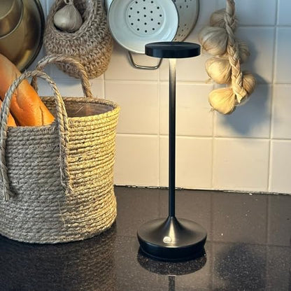 Cordless LED Table Lamps, Rechargeable 6000mAh, 72H Runtime, Waterproof - color: Black