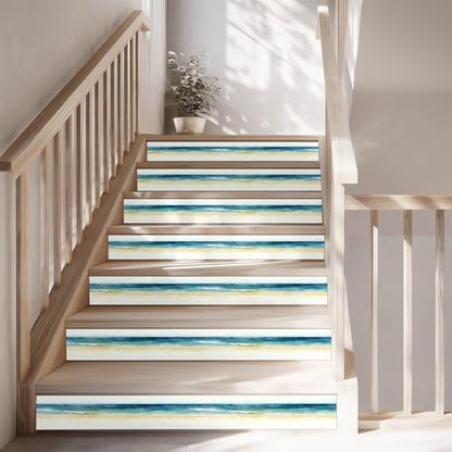 IVN Wallpaper Border Peel and Stick Wall Beach Shore 4x196 Inch - color: Beach Shore