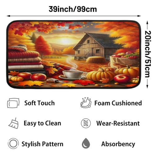 Autumn Kitchen Rug Non-Slip Indoor Carpet Absorbent Welcome Mat - color: B:b-16
