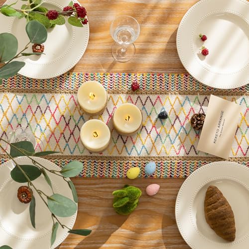 Keketoarrange Boho Macrame Table Runner 12x72 Inch - color: Colorful, size: 72"L