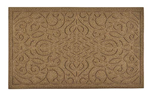 Superio Non-Slip Welcome Doormat for Entry, Indoor Outdoor, Heavy Duty, Waterproof, Easy Clean, Low-Profile Mats for Entry, Garage, Patio, High Traffic Areas, Natural Victorian Gate Coir - 18"x30" - color: Natural