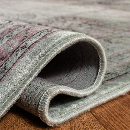SAFAVIEH Vintage Collection Runner Rug - 2'2" x 6', Mouse, Oriental Distressed Viscose Design, Ideal for High Traffic Areas in Living Room, Bedroom (VTG127-3110)