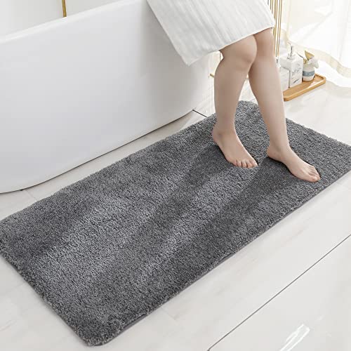 COSYHOMEER Extra Thick Bath Rug for Bathroom NonSlip BathMat 24x48Dark Grey - color: Dark Grey, size: 2' X 4' (Rectangular)