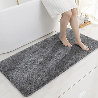 COSYHOMEER Extra Thick Bath Rug for Bathroom NonSlip BathMat 24x48Dark Grey - color: Dark Grey, size: 2' X 4' (Rectangular)