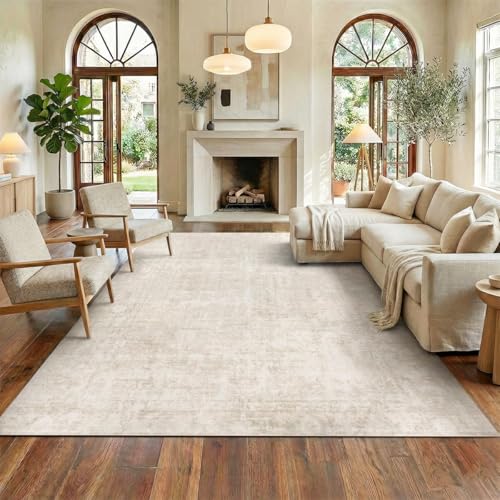 Homemate Washable Rug 8x10 Area Rugs - Vintage Rugs for Living Room - color: Beige, size: 8x10 ft