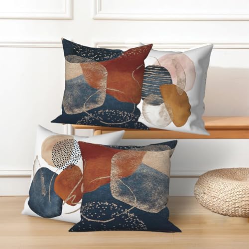 Abstract Boho Pillow Covers Minimalism Geometric 24x24 Set of 4 - color: Abstract 1, size: 24" x 24" (Pack of 4)