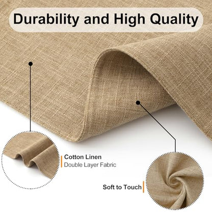 Homaxy Cloths Placemats for Dining Table Set of 6, 13" x 19", Flaxen - color: Flaxen, size: Placemats Set of 6