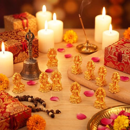 Yalikop 30 Pcs Mini Gold Vishnu Figurines Bulk, 1.6" Small Hindu God Statue - style: Vishnu