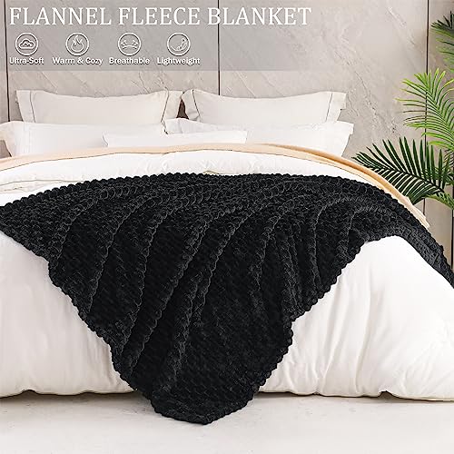 Exclusivo Mezcla 3D Fleece Twin Size Blanket for Bed, Black - color: Black, size: Twin ( 60x80 IN )