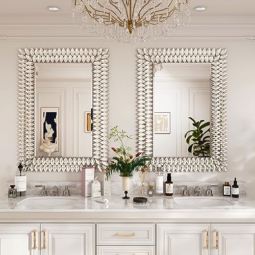 Kelly Miller 24"x36" Jeweled Luxury Rectangle Decorative Wall Mirror - size: 36"L x 24"W