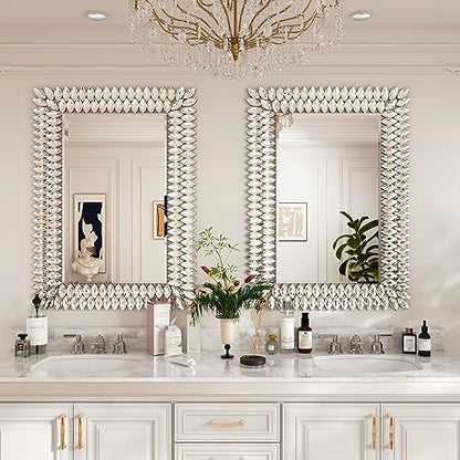 Kelly Miller 24"x36" Jeweled Luxury Rectangle Decorative Wall Mirror - size: 36"L x 24"W