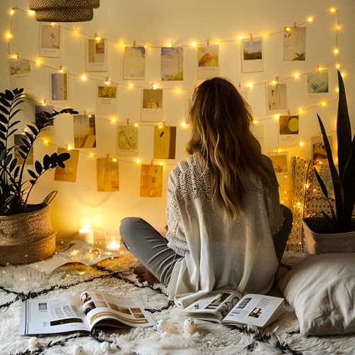 JMEXSUSS 200 LED Fairy Lights Plug in, 66 ft String Lights Indoor Bedroom - color: Warm White, size: 66FT 200LED
