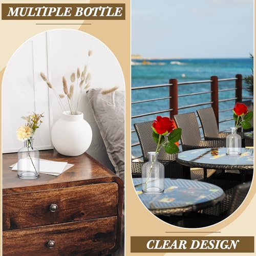 Lallisa 54 Pcs 3.15 Inches Small Glass Bud Vases Bulk Mini, Clear - color: Transparent, size: 3.15 Inches