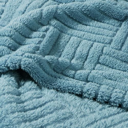 Whale Flotilla Lightweight Fleece Queen Size Blanket for Bed, Slate Blue - color: Slate Blue, size: Queen(90x90 Inch)