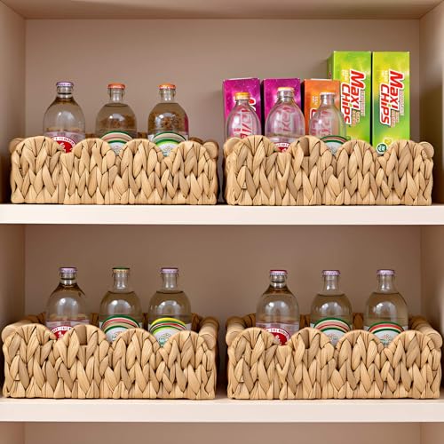 Kriitools Scalloped Toilet Paper Storage Basket for Over Toilet Shelf - size: Small