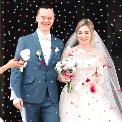 MARFOREVER Rainbow Star Confetti Glitter Star Confetti Party Supplies - style: Rainbow Star