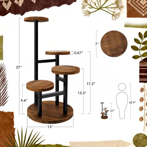 GEEBOBO 4 Tier Plant Stand Indoor - color: 4 Tier-Brown