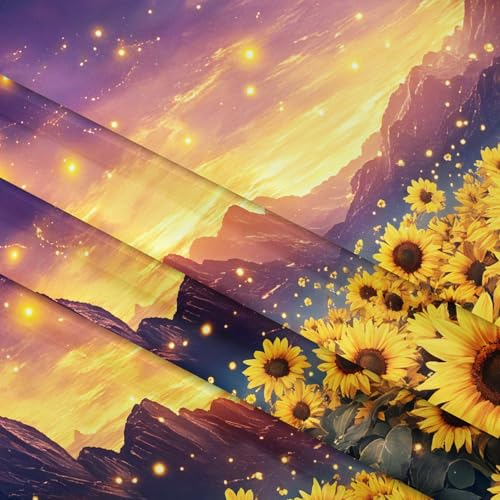 WEENEO Starry Night Sunflower Tapestry for Bedroom Summer Tapestry,60x40 In - color: Yellow, size: 40"L x 60"W
