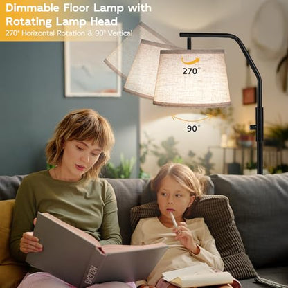 SUNMORY Floor Lamps for Living Room, 0-100% Dimmable Standing Lamp - color: Black