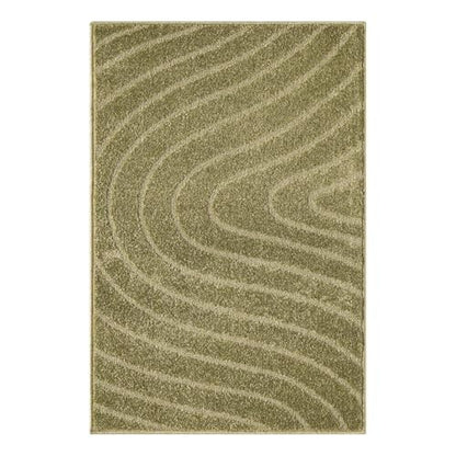LUXE WEAVERS Modern Geometric Wave Area Rug Green 2x3 - color: Green, size: 2' x 3' (Rectangular)