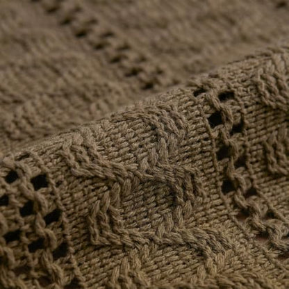 Artoid Mode Coffee Woven Farmhouse Hollow Table Runner 12x36 Inch - color: Light Coffee, size: 12" x 36", Table Runner