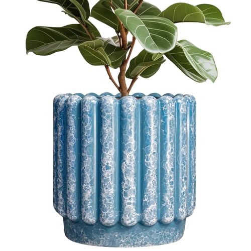 Ceramicfor Ceramic Planter, 12 Inch, Blue - color: Sky Blue, size: 12 Inch