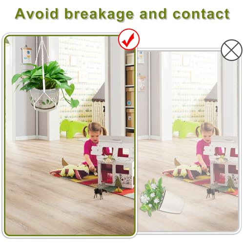 2 Pack Macrame Plant Hanger Large, 37.8 Inch Plant Hanger Indoor Outdoor - size: 38inch