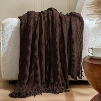 inhand Chenille Taupe Brown Throw Blanket for Couch Bed,50"x60" - color: Taupe Brown, size: 50"x60"
