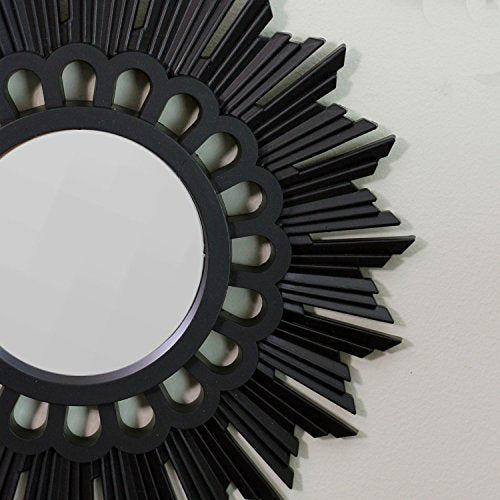 Northlight Set of 3 Floral Sunburst Brushed Bronze Round Wall Mirrors 9.5"