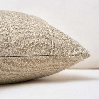 Textured Boucle Throw Pillow Covers 18x18 Inch Set of 2 Oatmeal - color: Oatmeal, size: 18" x 18" (Pack of 2)