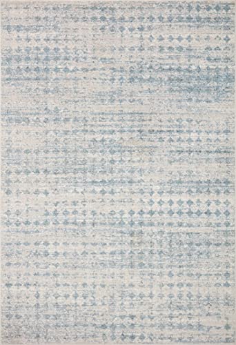 Loloi Kamala Sky/Dove 6'-7" x 9'-6" Area Rug - color: Sky / Dove, size: 6'7" x 9'6" (Rectangular)