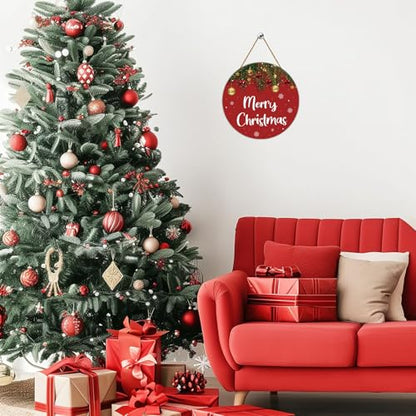 Christmas Door Decorations Merry Christmas Sign Grass Bells Door Sign