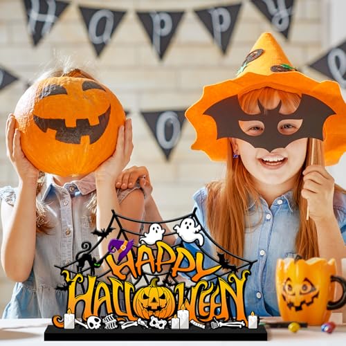 Halloween Ghost Table Decorations Centerpiece, Metal Table Sign - style: Pumpkin Ghost