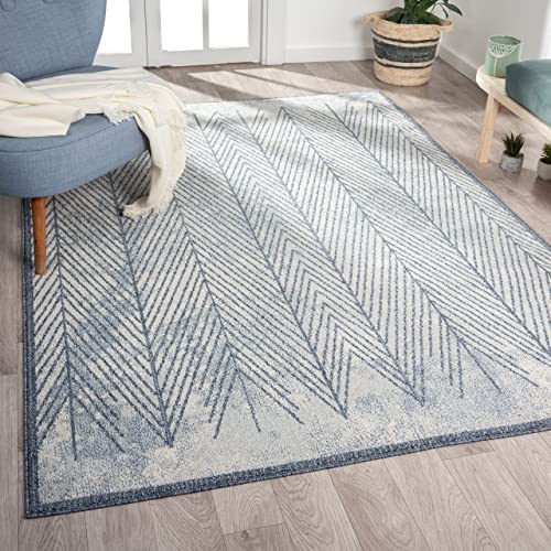 LUXE WEAVERS Blue 6x9 Geometric Area Rug - color: Blue, size: 6' x 9' (Rectangular)