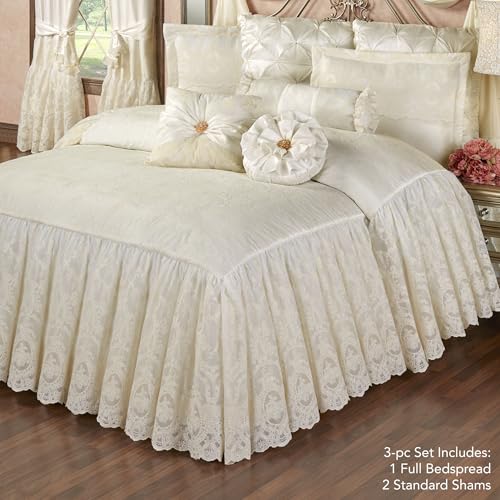 Cameo Lace Luxury Bedding, Full Bedspread, Set of 3 - size: 3 Piece Full Bedspread Set