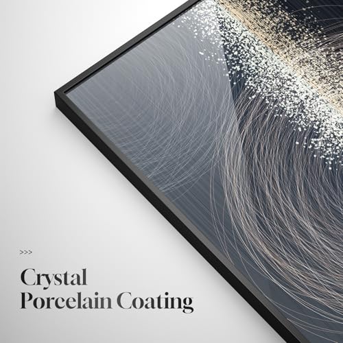 Large Black Silver Abstract Wall Art for Living Room, 3 Piece 24x36 In - color: Silver Galaxy Lines, size: 24" W x 36" H x 3 pieces