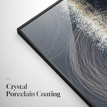 Large Black Silver Abstract Wall Art for Living Room, 3 Piece 24x36 In - color: Silver Galaxy Lines, size: 24" W x 36" H x 3 pieces