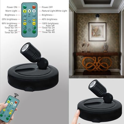 Rechargeable Spotlight, Indoor LED Spot Picture Lights for Plants