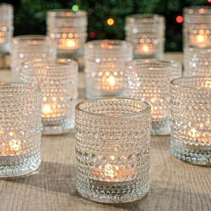 36 Pack Votive Candle Holders, Clear Tealight Candle Holder for Centerpiece - color: Clear