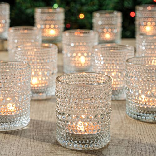 36 Pack Votive Candle Holders, Clear Tealight Candle Holder for Centerpiece - color: Clear