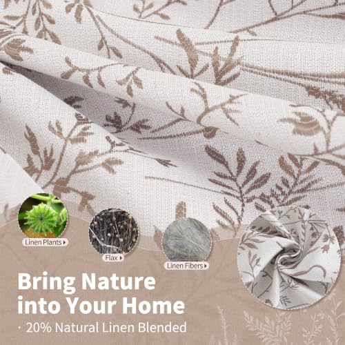 BGment Mocha Linen Curtains for Living Room 63 Inch Length 2 Panels - color: Mocha, size: 52"W x 63"L (Pack of 2)