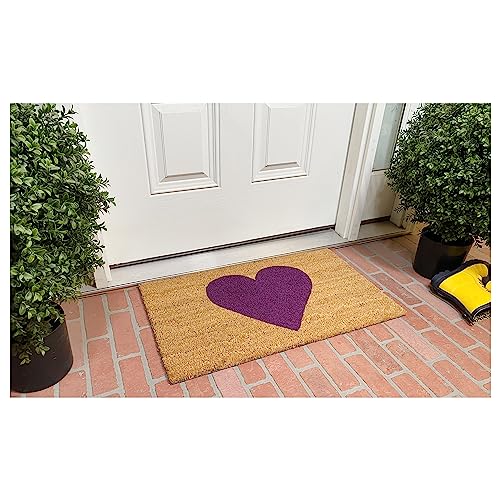 Calloway Mills Madison Heart Doormat (Purple, 17" x 29") - color: Purple, size: 1'5" x 2'5" (Rectangular)