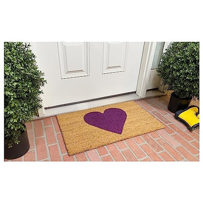 Calloway Mills Madison Heart Doormat (Purple, 17" x 29") - color: Purple, size: 1'5" x 2'5" (Rectangular)