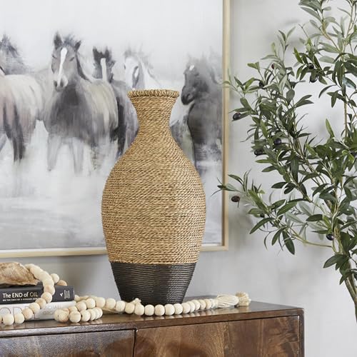 Deco 79 Seagrass Vase, Vase 10" x 10" x 21", Brown - size: 10" x 10" x 21"