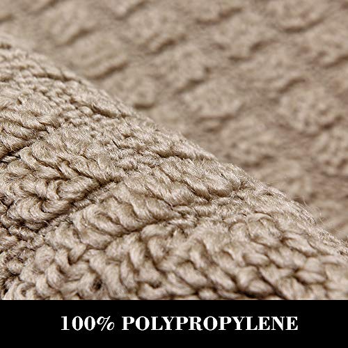 COSY HOMEER 27x18 Half Round Kitchen Rug,Non Slip Washable Mat,Beige 1PC - color: Beige, size: 1'6" x 2'3" (Semicircular)