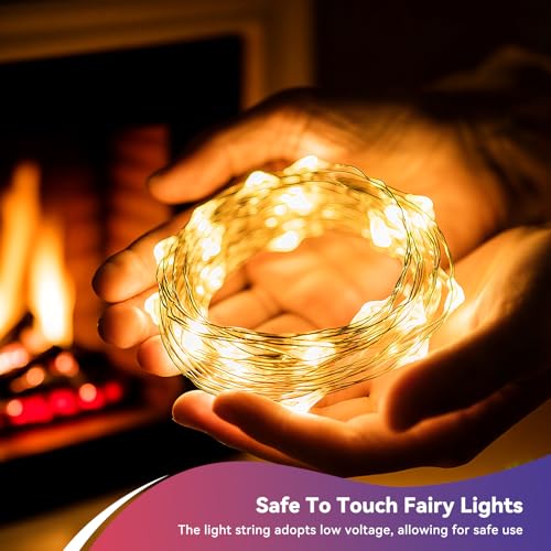 LitHome 6 Pack Warm White Fairy Lights Battery Operated, Each 20 FT 60 LED - color: Warm White, size: 6 Pack