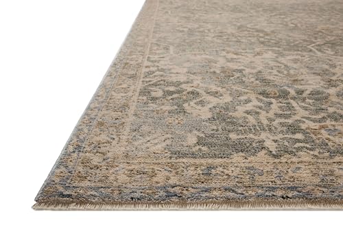 Loloi Magnolia Home Junie Blue/Natural 2'-0" x 3'-0" Accent Rug - color: Blue / Natural, size: 1' x 3' (Rectangular)