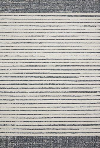 Loloi Hagen White/Ocean 2'-7" x 10'-10" Runner Rug - color: White / Ocean, size: 2'7" x 10'10" (Rectangular)